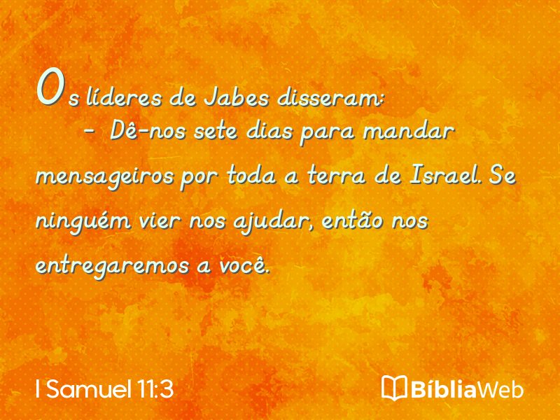 I Samuel 11:3 em imagem para compartilhar