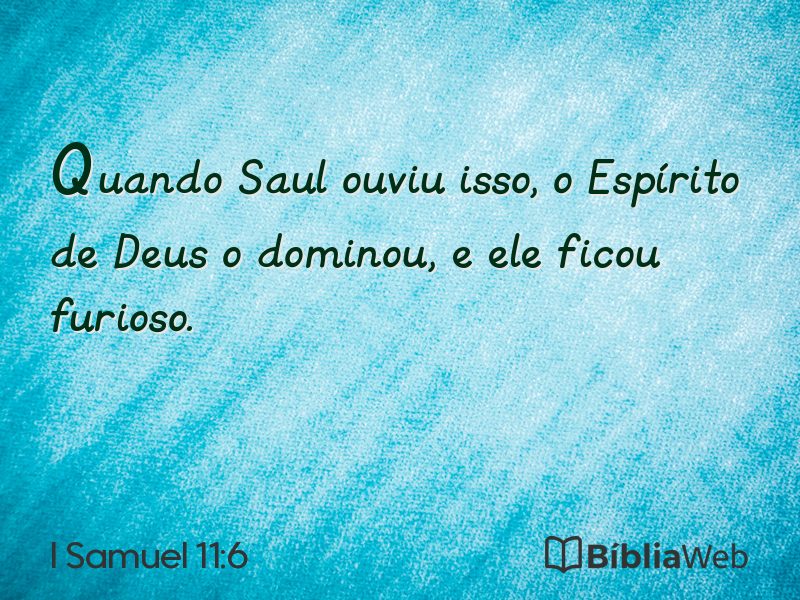 I Samuel 11:6 em imagem para compartilhar