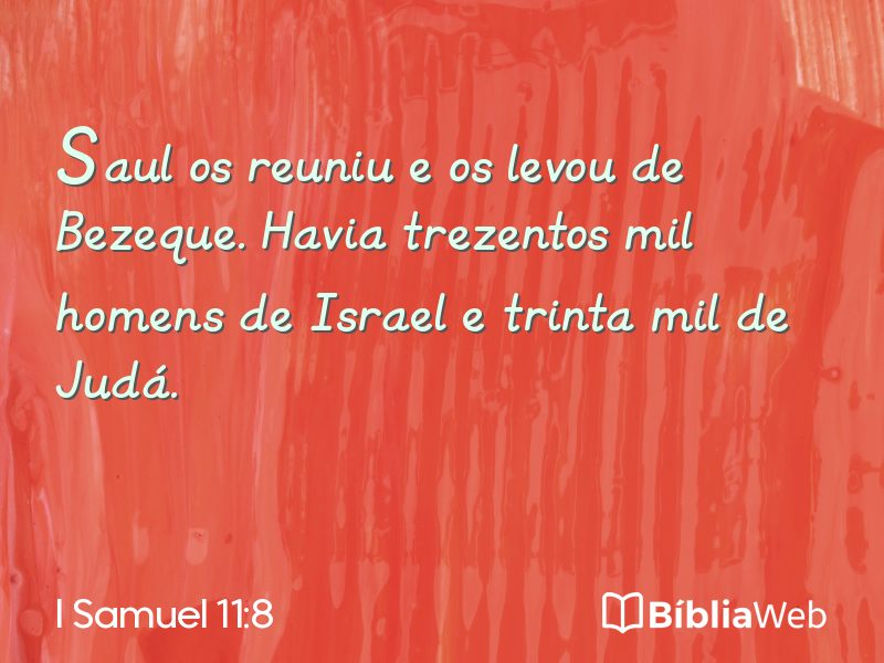 I Samuel 11:8 em imagem para compartilhar