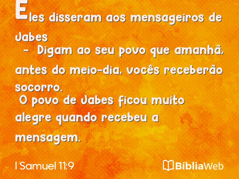 I Samuel 11:9 em imagem para compartilhar
