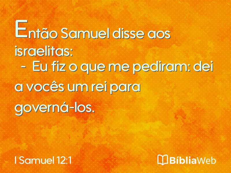 I Samuel 12:1 em imagem para compartilhar