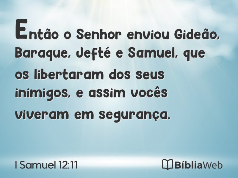I Samuel 12:11 em imagem para compartilhar