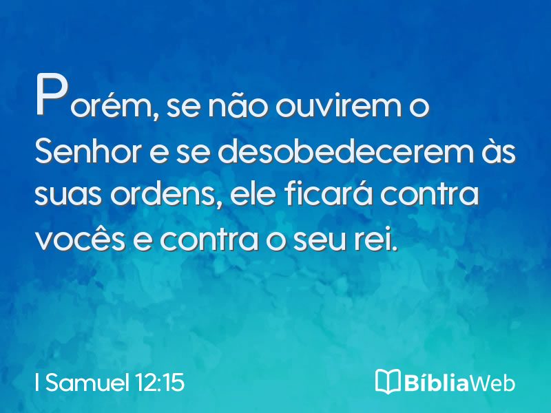 I Samuel 12:15 em imagem para compartilhar