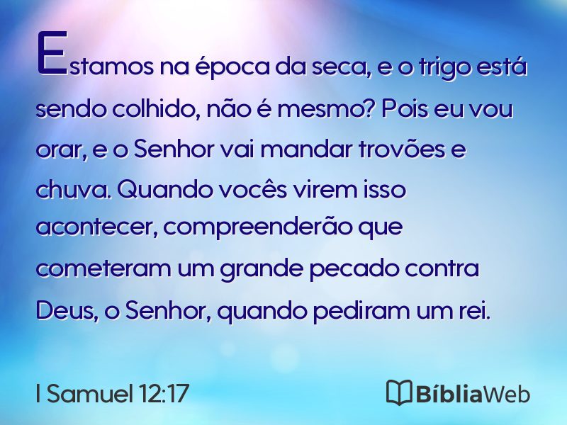 I Samuel 12:17 em imagem para compartilhar
