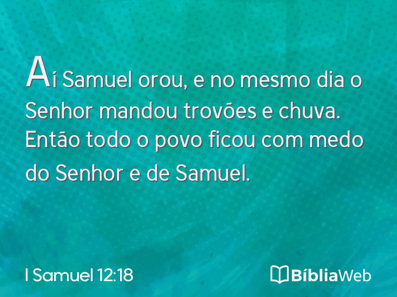 I Samuel 12:18 em imagem para compartilhar