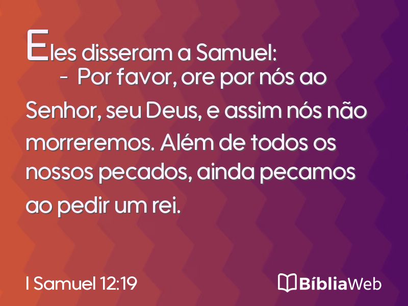 I Samuel 12:19 em imagem para compartilhar