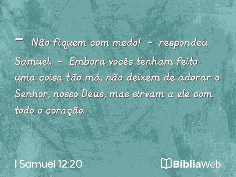 I Samuel 12:20 em imagem para compartilhar