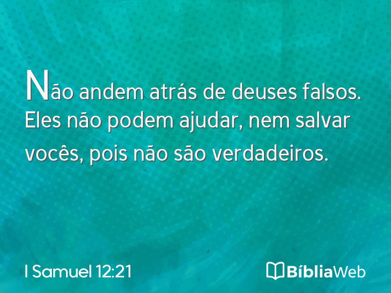 I Samuel 12:21 em imagem para compartilhar