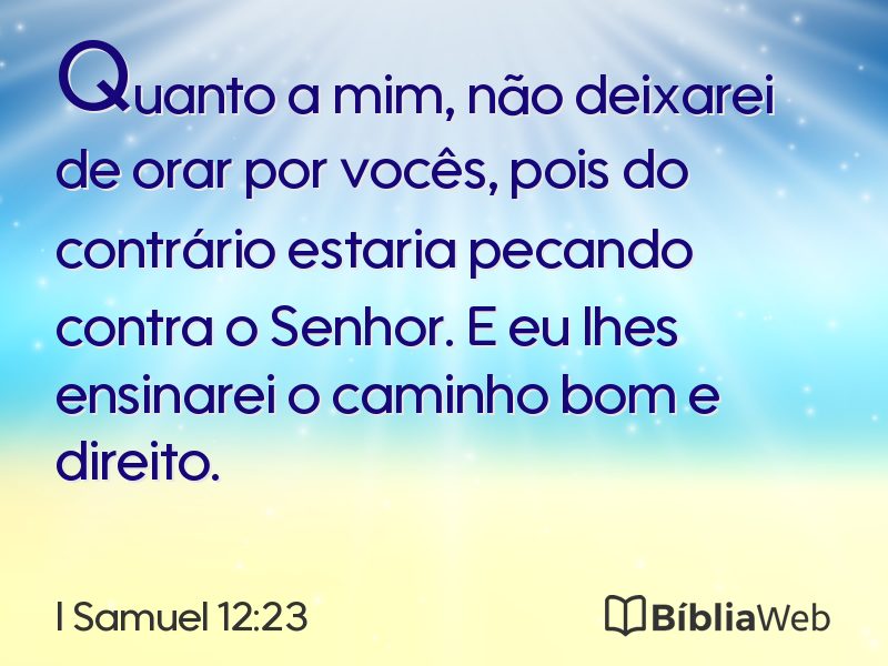 I Samuel 12:23 em imagem para compartilhar