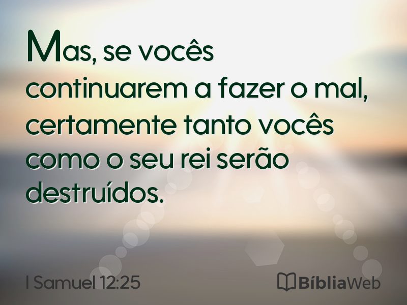 I Samuel 12:25 em imagem para compartilhar