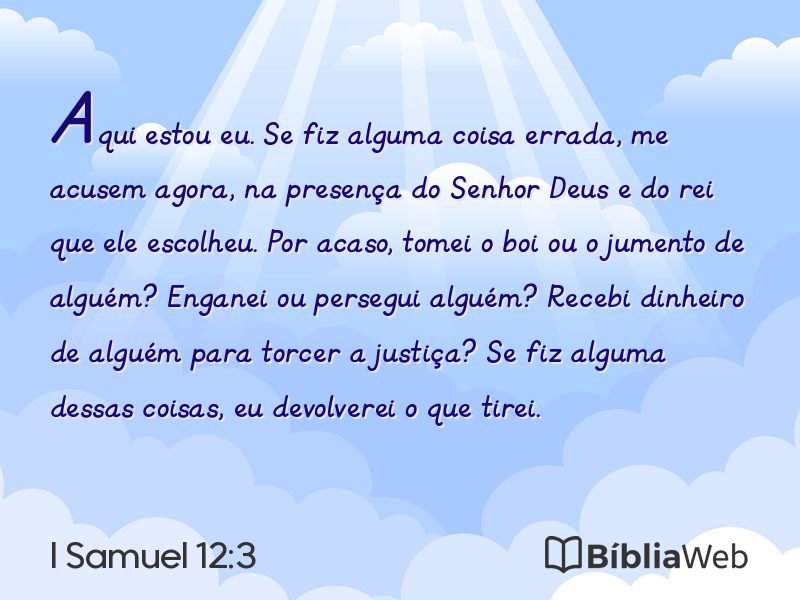 I Samuel 12:3 em imagem para compartilhar