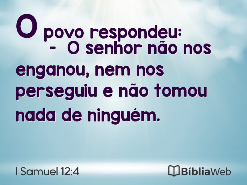 I Samuel 12:4 em imagem para compartilhar
