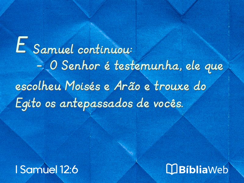 I Samuel 12:6 em imagem para compartilhar
