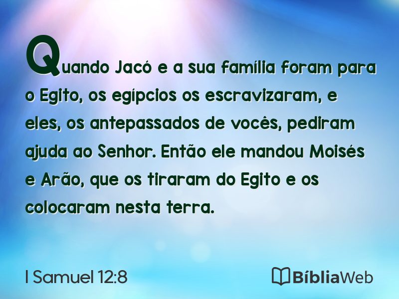 I Samuel 12:8 em imagem para compartilhar