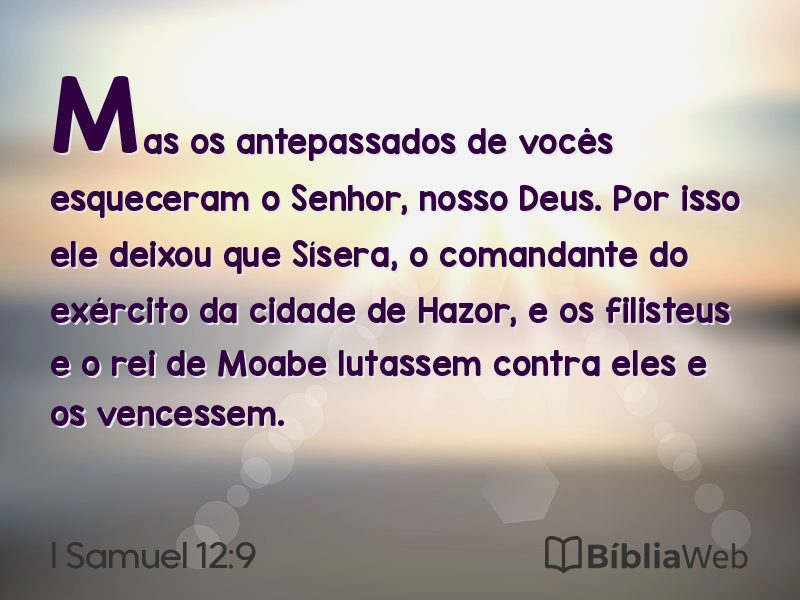 I Samuel 12:9 em imagem para compartilhar