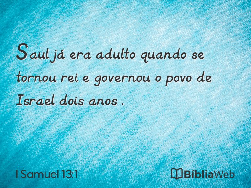 I Samuel 13:1 em imagem para compartilhar