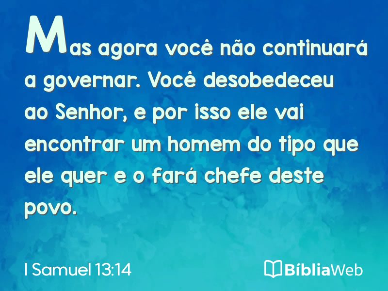 I Samuel 13:14 em imagem para compartilhar