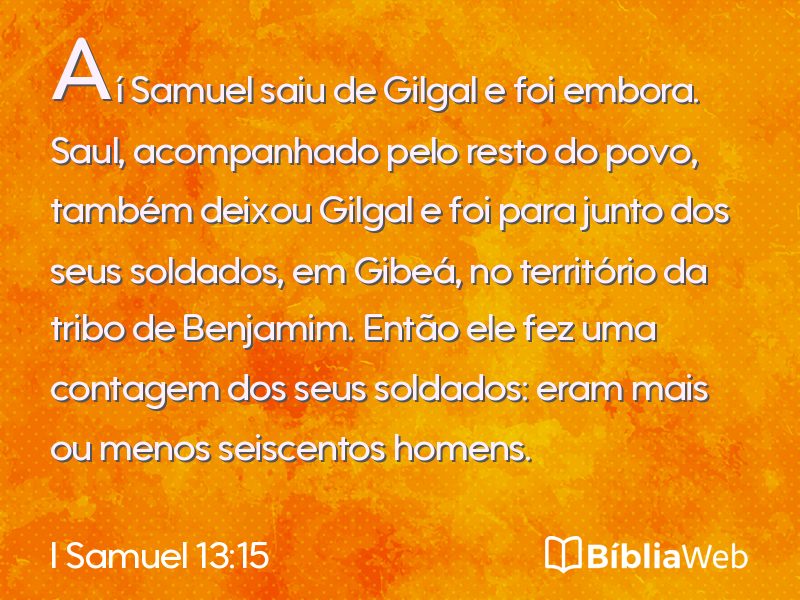 I Samuel 13:15 em imagem para compartilhar