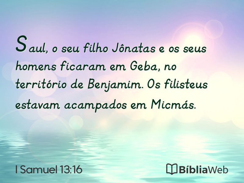 I Samuel 13:16 em imagem para compartilhar