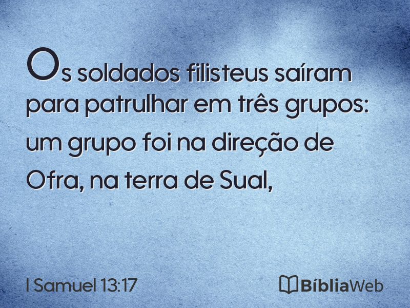 I Samuel 13:17 em imagem para compartilhar