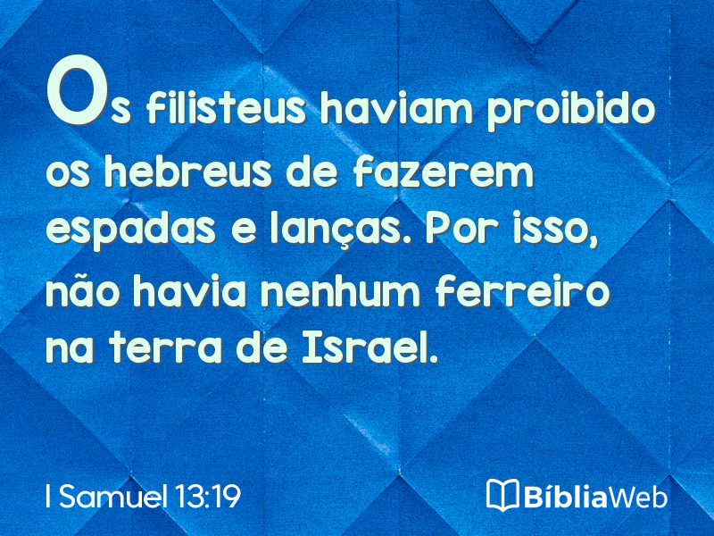I Samuel 13:19 em imagem para compartilhar
