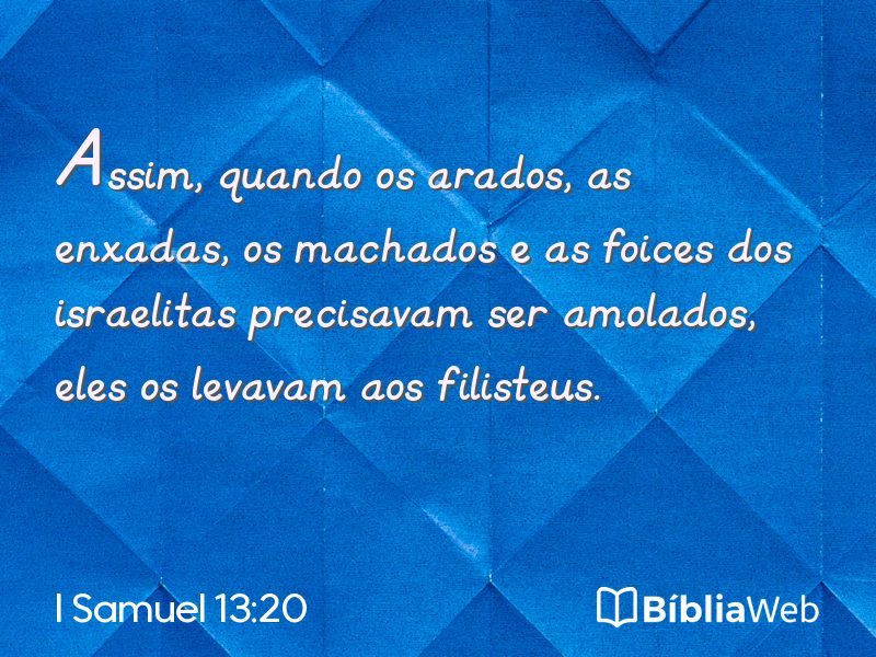 I Samuel 13:20 em imagem para compartilhar