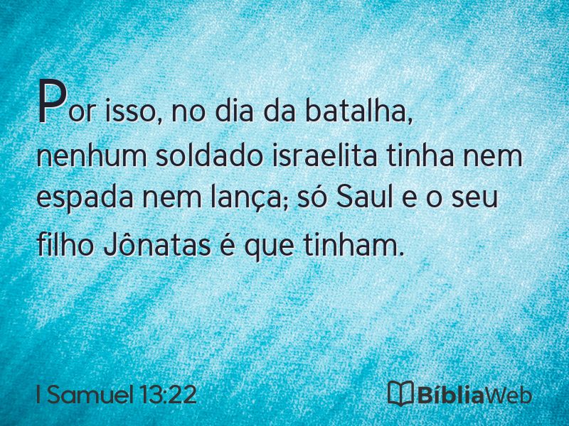 I Samuel 13:22 em imagem para compartilhar