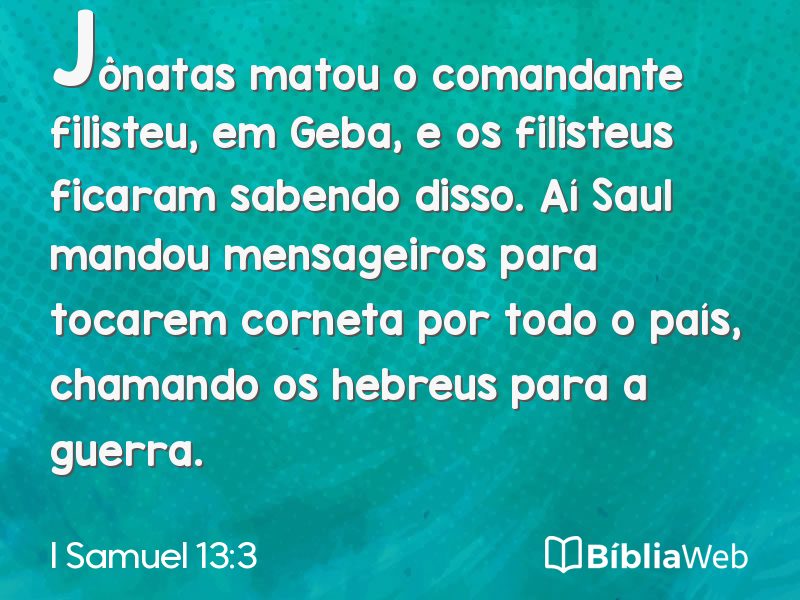 I Samuel 13:3 em imagem para compartilhar