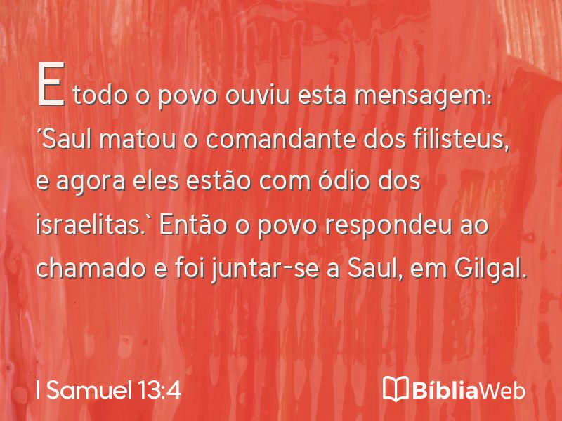 I Samuel 13:4 em imagem para compartilhar