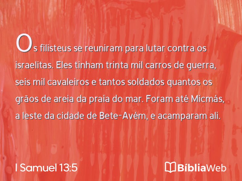 I Samuel 13:5 em imagem para compartilhar