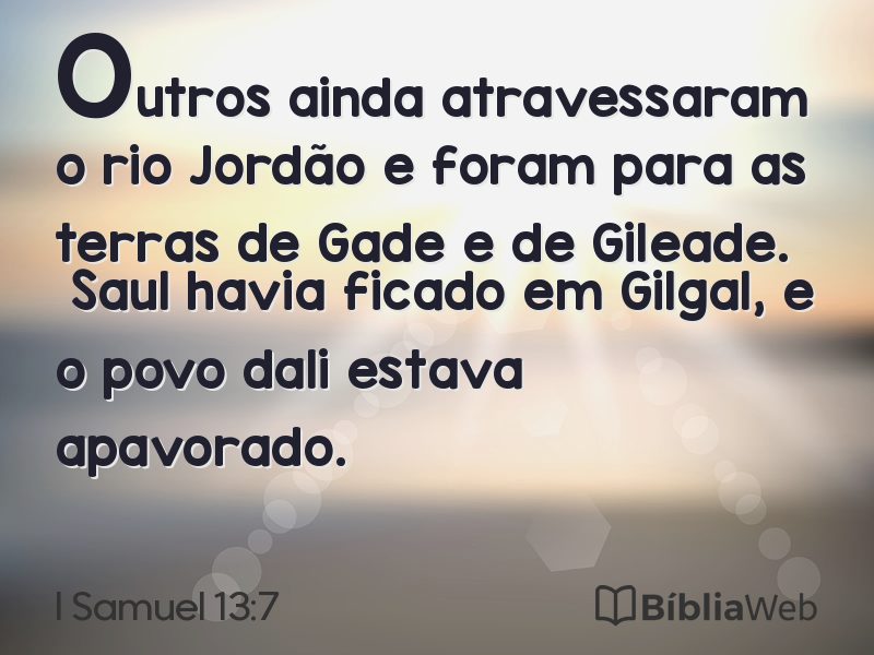 I Samuel 13:7 em imagem para compartilhar