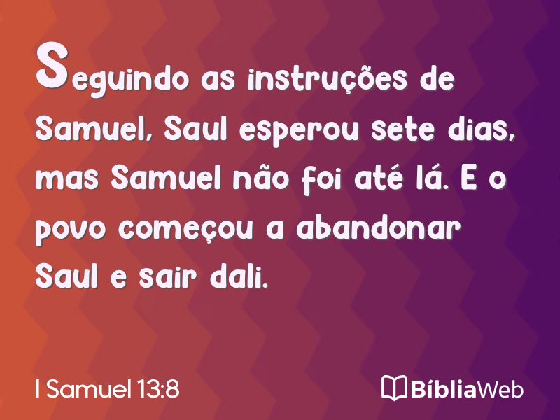 I Samuel 13:8 em imagem para compartilhar