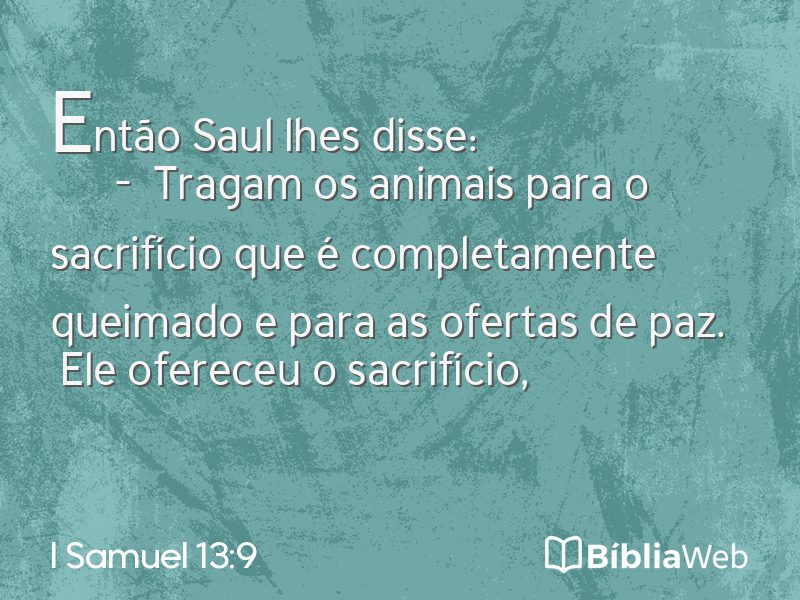 I Samuel 13:9 em imagem para compartilhar