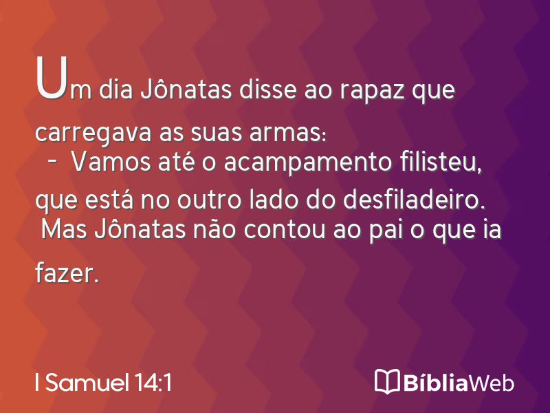 I Samuel 14:1 em imagem para compartilhar