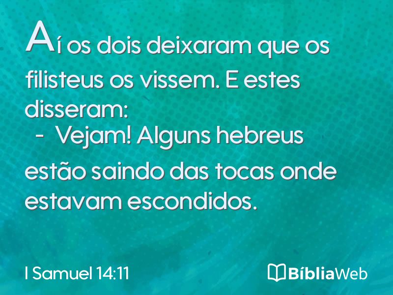 I Samuel 14:11 em imagem para compartilhar