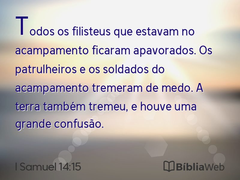 I Samuel 14:15 em imagem para compartilhar