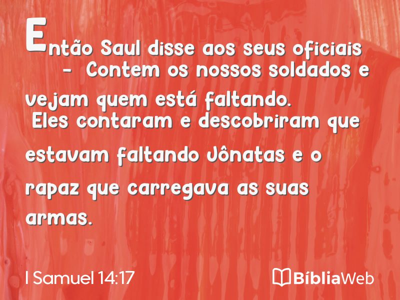 I Samuel 14:17 em imagem para compartilhar