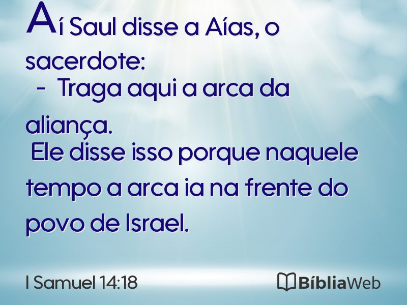 I Samuel 14:18 em imagem para compartilhar
