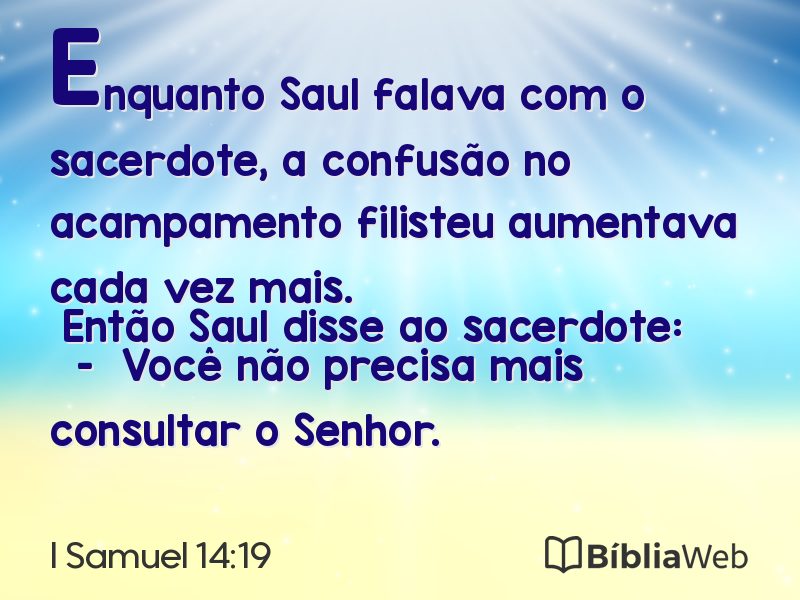 I Samuel 14:19 em imagem para compartilhar