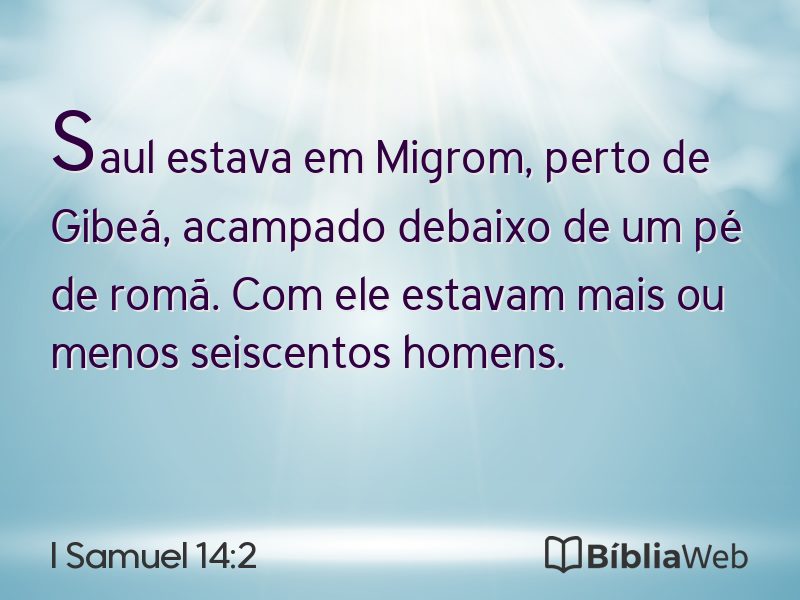 I Samuel 14:2 em imagem para compartilhar