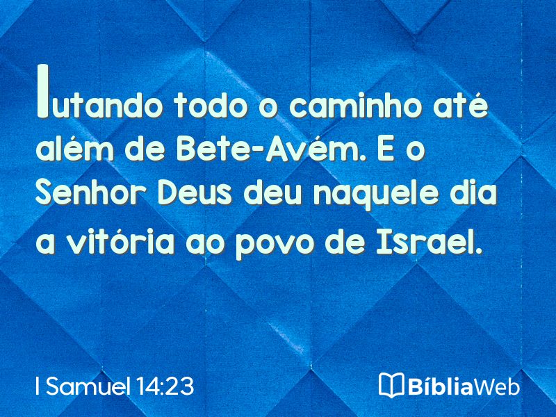 I Samuel 14:23 em imagem para compartilhar