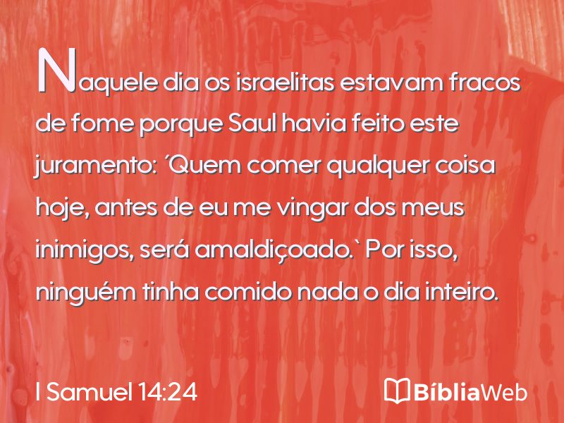 I Samuel 14:24 em imagem para compartilhar