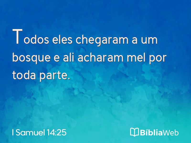 I Samuel 14:25 em imagem para compartilhar