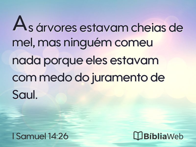 I Samuel 14:26 em imagem para compartilhar