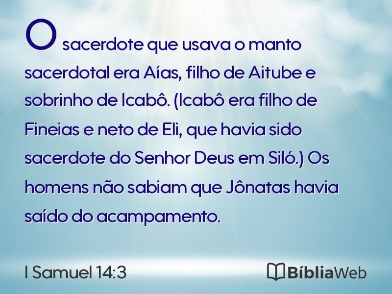 I Samuel 14:3 em imagem para compartilhar
