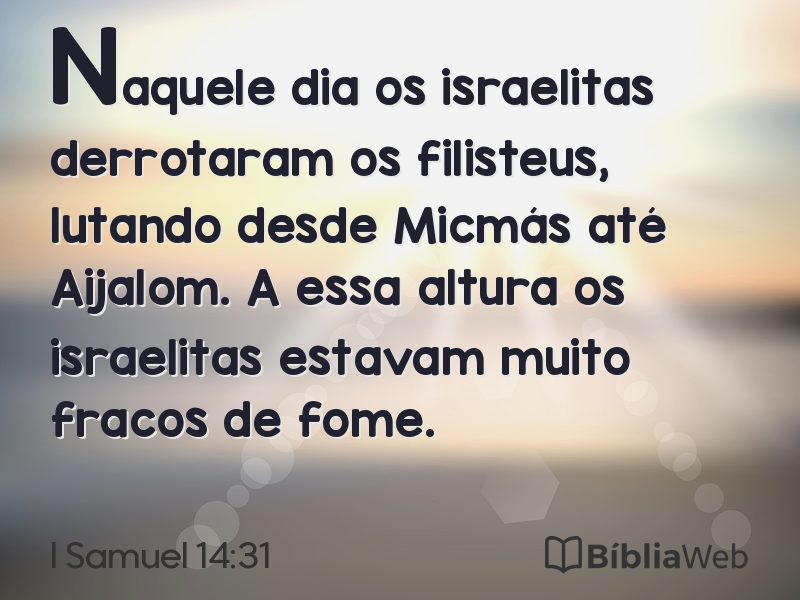 I Samuel 14:31 em imagem para compartilhar