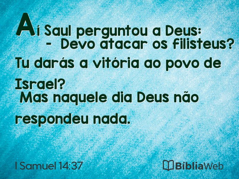 I Samuel 14:37 em imagem para compartilhar