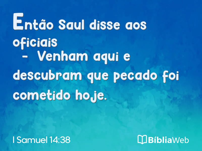 I Samuel 14:38 em imagem para compartilhar