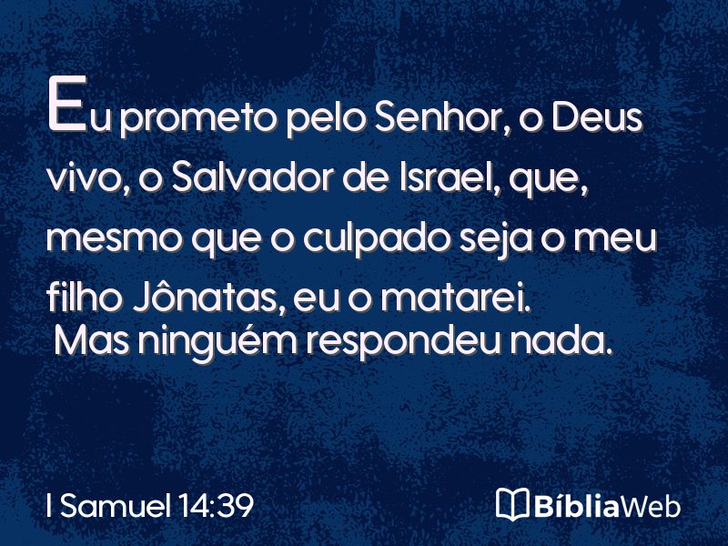 I Samuel 14:39 em imagem para compartilhar