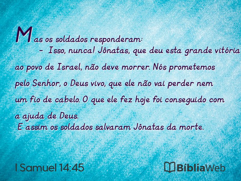 I Samuel 14:45 em imagem para compartilhar
